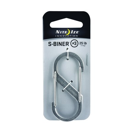 NITE IZE Nite Ize S-Biner 1.8 in. D Stainless Steel Silver Carabiner Key Holder SB3-03-11